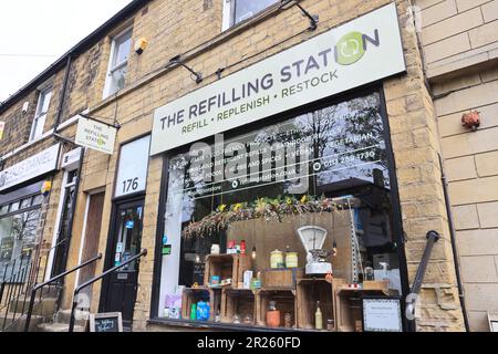 Chapel Allerton, einer der schönsten Vororte in Leeds mit charaktervollen Gebäuden und einem fantastischen Gemeinschaftsgeist, West Yorkshire, Großbritannien Stockfoto