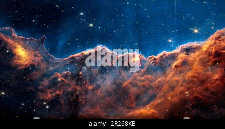 Carina-Nebel. Digitale Optimierung. Elemente der NASA. Verwendungsleitfaden: Verwendungsregeln: http://stsci.edu/copyright/ Stockfoto