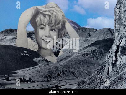 London, Großbritannien. 13. Mai 2023. Ein Foto einer handgeschnittenen Collage im surrealistischen Stil, hergestellt von Katie Collins. Kredit: Katie Collins/Alamy Live News Stockfoto