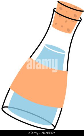 Symbol für Glasflasche. Silhouette der leeren Glas- oder Kunststoffflasche. Vektordarstellung. Stock Vektor