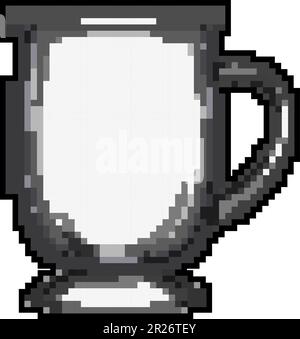 Braunes Kaffeeglas, Bild-Vektordarstellung des Spiels Stock Vektor