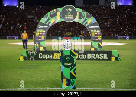 Recife, Brasilien. 17. Mai 2023. PE - RECIFE - 05/17/2023 - COPA DO BRASIL 2023, SPORT X SAO PAULO - der Spielball, der vor dem Spiel zwischen Sport und Sao Paulo im Ilha do Retiro Stadion für die Copa do Brasil Meisterschaft 2023 gesehen wurde. Foto: Rafael Vieira/AGIF/Sipa USA Kredit: SIPA USA/Alamy Live News Stockfoto