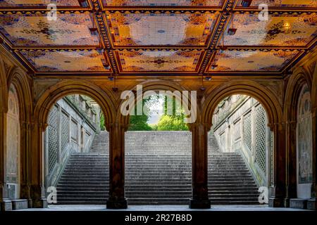 Bethesda Terrace Arkade. Central Park, Manhattan, New York, USA Stockfoto