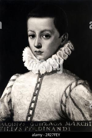 1580 Ca , Mantua , ITALIEN : der italienische Marquis von Mantua SAN LUIGI GONZAGA ( St. Aloysius Gonzaga , 1568 - 1591 ) . San Luigi war ein italienischer Jesuit. Er war der älteste Sohn des Condottiero-Prinzen Ferrante ( Ferdinando ) Gonzaga und Marta Tana Santena , Tochter eines Barons aus Piemont aus der Familie della Rovere . Die Familie wurde 1581 nach Spanien gerufen, um Kaiserin Maria von Österreich zu helfen. Portraiot eines einsamen Malers aus Mantua heute im Kunsthistorischen Museum in Wien ( Osterreich ). - SANTO - RELIGIONE CATTOLICA - KATHOLISCHE RELIGION - Porträt - Ritratto - Saint - MANTOVA - GESUITI - G Stockfoto