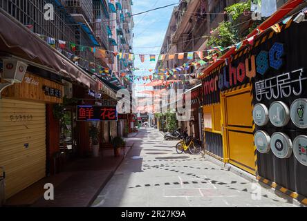 Die Taiping Street war ein wichtiger Teil des historischen Changsha. Und heute ist es eine der angesagtesten Gegenden der Stadt. Stockfoto