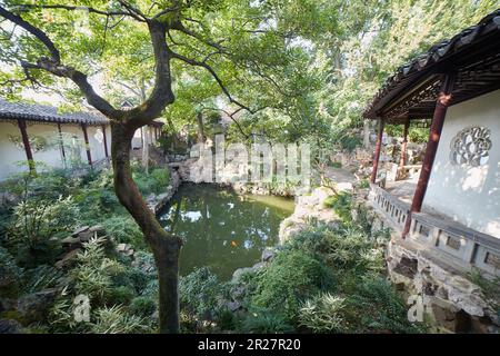 Die traditionellen chinesischen Gärten von Suzhou gelten weithin als die schönsten antiken Gärten des Landes Stockfoto