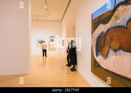 Los Angeles, kalifornien, USA - 25. April 2023. Das Museum für zeitgenössische Kunst. Henry Taylors Werk in den Bereichen Malen, Zeichnen, Skulpturen und in Stockfoto