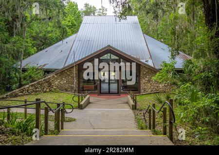 Paynes Prairie Preserve State Park Visitor Center in Micanopy in der Nähe von Gainesville, Florida. (USA) Stockfoto