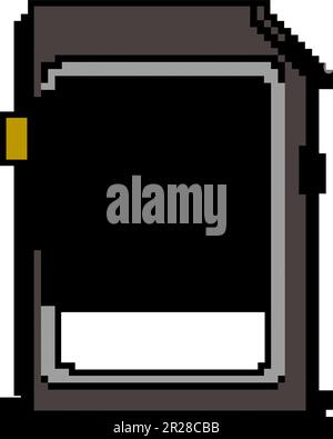 abbildung der pixelgrafiken für das Spiel auf der sim-Speicherkarte Stock Vektor