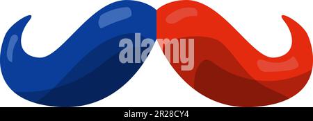 4. Juli, USA Unabhängigkeitstag. Vektorferienrahmen isoliert auf weißem Hintergrund. Papiersterne in Flaggenfarben der USA. Materialdesign für die Begrüßung Stock Vektor