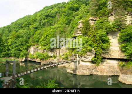 Tonohetsuri in Minamiaizu Stockfoto