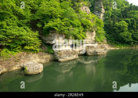 Tonohetsuri in Minamiaizu Stockfoto