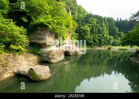 Tonohetsuri in Minamiaizu Stockfoto