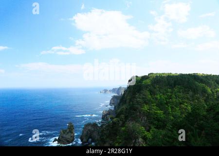 Erdbebenkatastrophe in Kitayamazaki, Präfektur Iwate Stockfoto