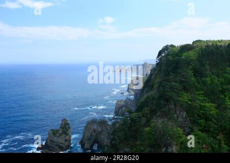 Erdbebenkatastrophe in Kitayamazaki, Präfektur Iwate Stockfoto