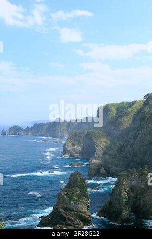 Erdbebenkatastrophe in Kitayamazaki, Präfektur Iwate Stockfoto