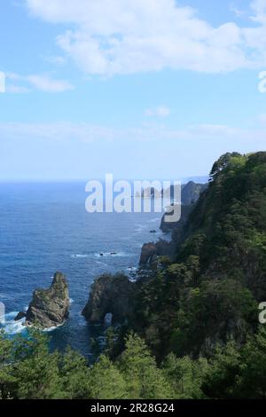 Erdbebenkatastrophe in Kitayamazaki, Präfektur Iwate Stockfoto