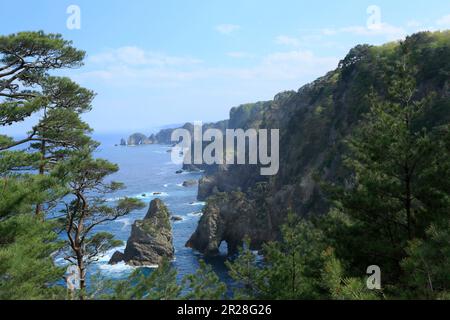 Erdbebenkatastrophe in Kitayamazaki, Präfektur Iwate Stockfoto