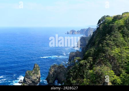 Erdbebenkatastrophe in Kitayamazaki, Präfektur Iwate Stockfoto