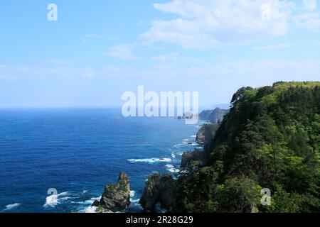 Erdbebenkatastrophe in Kitayamazaki, Präfektur Iwate Stockfoto