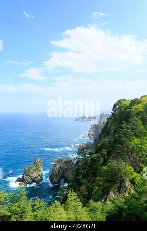 Erdbebenkatastrophe in Kitayamazaki, Präfektur Iwate Stockfoto