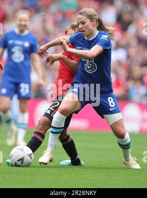 Chelsea Women Melanie Leupolz während des Vitality FA Cup-Endspiels der Frauen zwischen Chelsea Women und Manchester United Women bei Wembley Stad Stockfoto