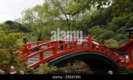 Kinugawa Onsen, Japan Mai 1 2023: Edo Wonderland Nikko Edomura ist einer der berühmten Freizeitparks in Kinugawa Onsen, Japan. Es ist ein historischer Freizeitpark Recrea Stockfoto