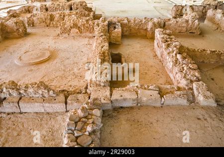 Queens Hall, Badezimmer im Palast von Nestor, mykenische Zivilisation, in der Nähe der Stadt Pylos und des Dorfes Chora (Hora), Region Peloponnes, Griechenland Stockfoto