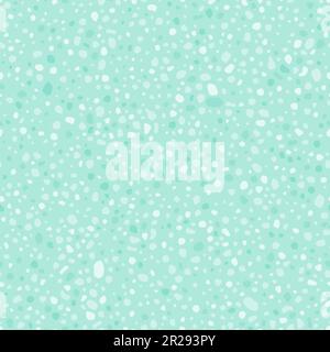 Blendet den Hintergrund ein. Unregelmäßige Flecken und Punkte nahtloses Vektormuster. Modisches Texturdesign. Leuchtendes Grün. Stock Vektor