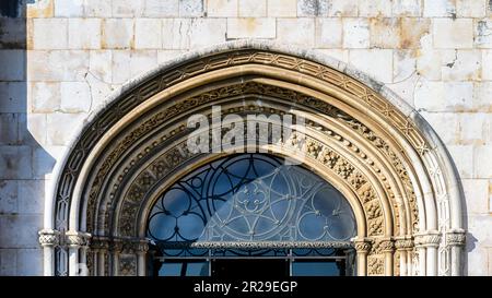 Mittelalterliche Architektur des Klosters Jeronimos, Lissabon, Portugal Stockfoto