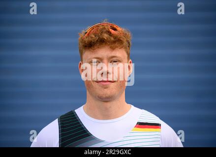 Dortmund/Deutschland. 17. Mai 2023, Paul KLAPPERICH, Ruder, Ruder, Präsentation Deutschland 8. Am 17. Mai 2023 in Dortmund. Stockfoto