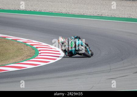 MONTMELLO, SPANIEN, 4. JUNI 2021: Franco Morbidelli auf seiner #21 2021 Yamaha YZR-M1 (Team: Petronas Yamaha SRT), MotoGP-Weltmeisterschaft 2021 Stockfoto