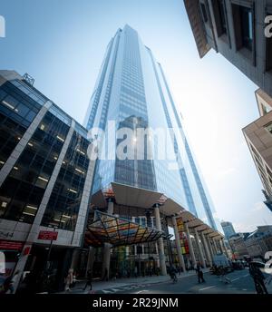 London - Mai 2023: 22 Bishopsgate, prominenter Wolkenkratzer der Stadt London und zweithöchstes Gebäude in London Stockfoto