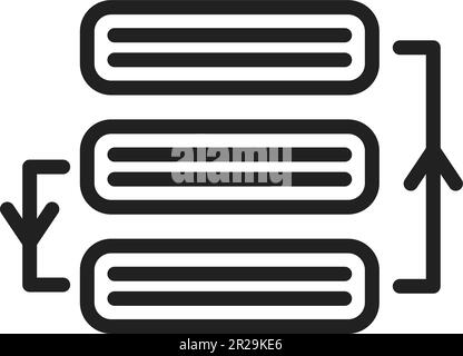 Symbolvektorbild priorisieren. Geeignet für Webanwendungen und Druckmedien für mobile Anwendungen. Stock Vektor
