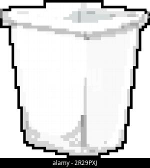 Mülleimer Garbage Game Pixelgrafiken Vektordarstellung Stock Vektor