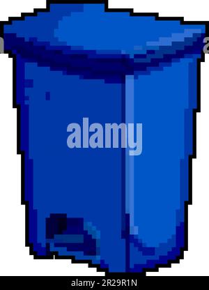 Container Müllcontainer Mülltonnen Spiel Pixel Art Vektordarstellung Stock Vektor