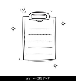 Handgezeichnete Zwischenablage. Doodle Vector Sketch-Illustration Stock Vektor