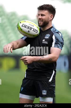 Glasgow Warriors' Ali Price während des Captain's Run im Aviva Stadium in Dublin, Irland. Foto: Donnerstag, 18. Mai 2023. Stockfoto