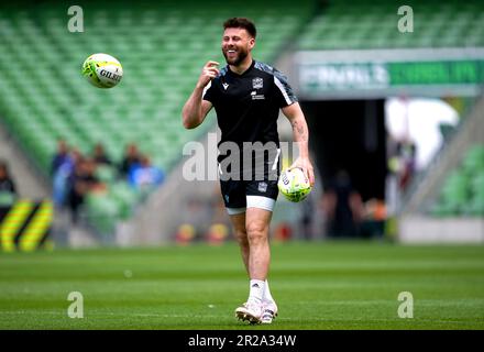 Glasgow Warriors' Ali Price während des Captain's Run im Aviva Stadium in Dublin, Irland. Foto: Donnerstag, 18. Mai 2023. Stockfoto
