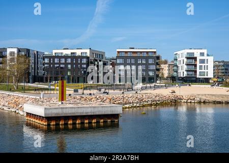 Kalarand, ein neu erbautes Wohngebiet am Wasser des Kalamaja Bezirks in Tallinn, Estland Stockfoto