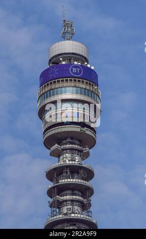 London, Großbritannien. Mai 2023. Ein allgemeiner Blick auf den BT Tower im Zentrum von London. Quelle: Vuk Valcic/Alamy Stockfoto