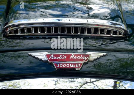 Oldtimer Austin-Healey, Klassische Tage in Berlin, Mai 2023, Deutschland Stockfoto