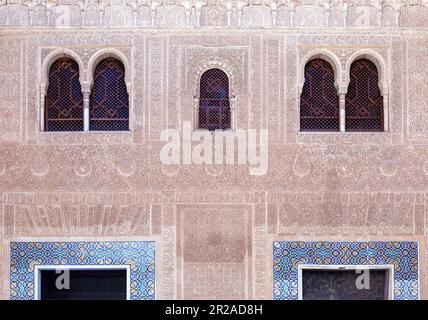 Spanien, Andalusien, Granada, Alhambra, Generallife, Sommerpalast, Innenarchitektur, maurischer Einfluss Stockfoto