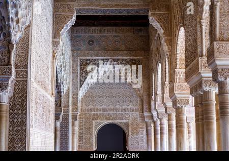 Spanien, Andalusien, Granada, Generallife, Sommerpalast, Innenarchitektur, maurischer Einfluss Stockfoto