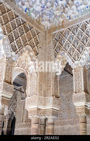 Spanien, Andalusien, Granada, Generallife, Sommerpalast, Innenarchitektur, maurischer Einfluss Stockfoto