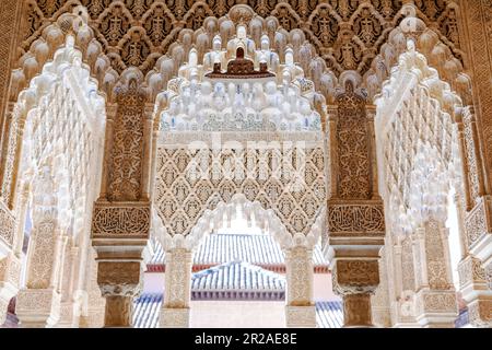 Spanien, Andalusien, Granada, Generallife, Sommerpalast, Innenarchitektur, maurischer Einfluss Stockfoto