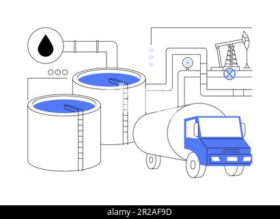 Öltanks abstrakte Konzeptdarstellung. Stock Vektor