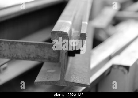 Graues Ende einer Straßenbahn Stockfoto