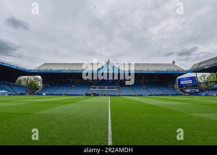 Hillsborough, Sheffield, Yorkshire, Großbritannien. 18. Mai 2023. League One Play Off Football, Halbfinale, Second Leg, Sheffield Wednesday gegen Peterborough United; Blick auf den Hillsborough Stadium South Stand und den Spielfeld Credit: Action Plus Sports/Alamy Live News Stockfoto