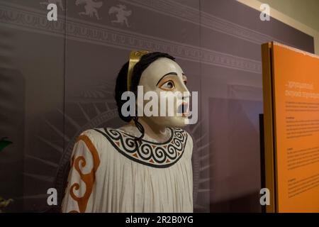 Ausstellungen aus der klassischen Antike Griechenlands. Diachronisches Museum von Larissa, Griechenland Stockfoto